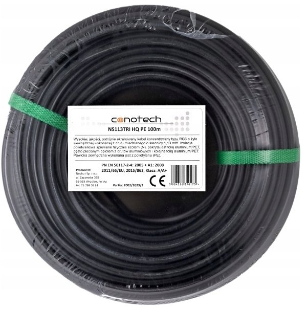 Conotech Przewod koncentryczny NS113TRI HQ PE