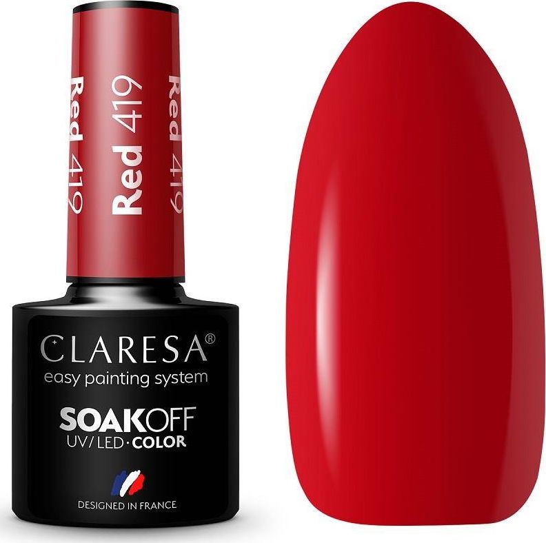 Claresa Soak Off UV / LED Red hybrid varnish 419 5g