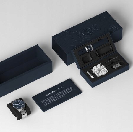 Smartwatch Withings Withings Scanwatch Nova - zegarek z funkcja EKG, pomiarem pulsu, SPO2 i temperatury oraz mierzeniem aktywnosci fizycznej Viedais pulkstenis, smartwatch