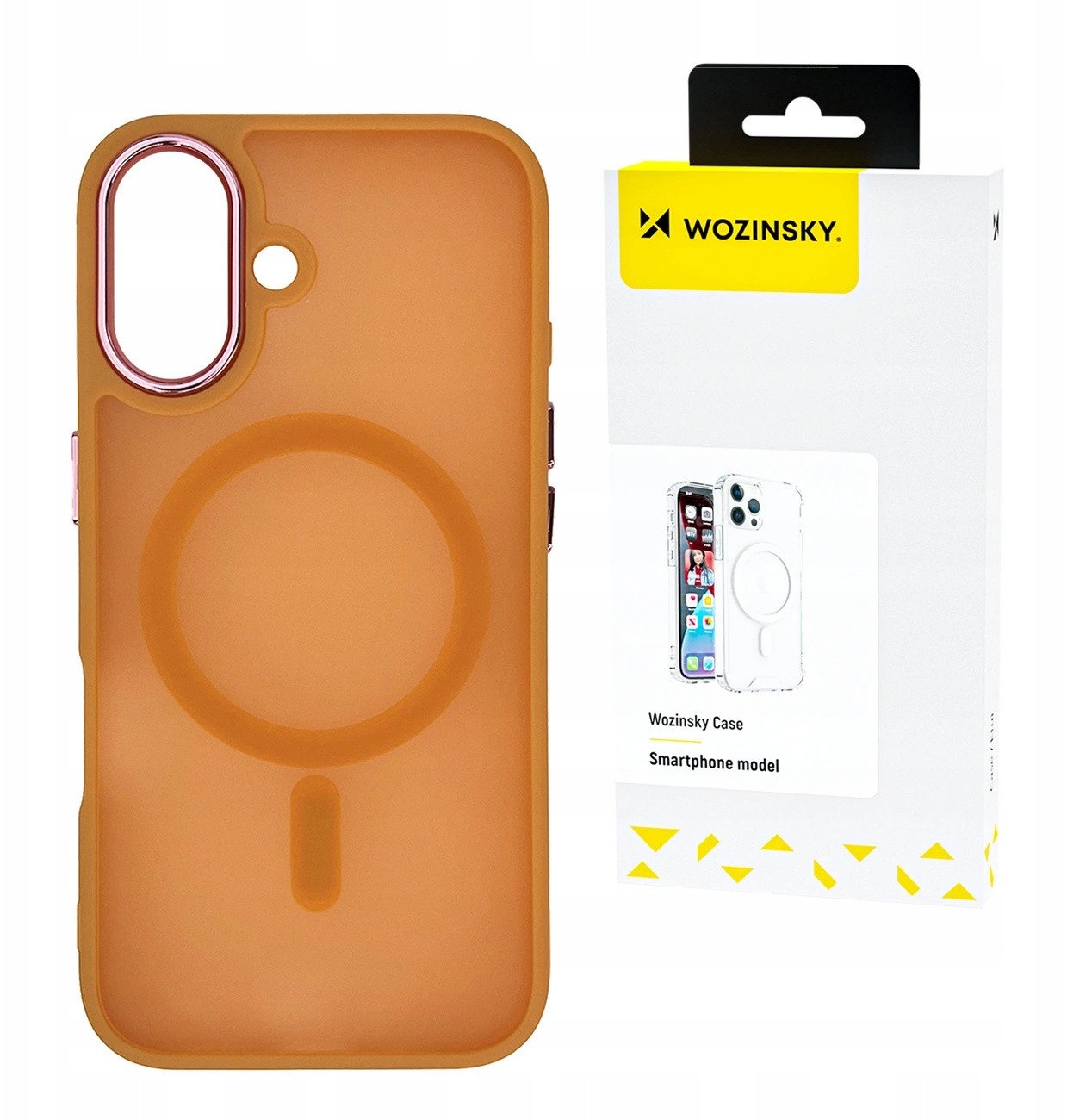 Etui Wozinsky Fashion Case MagSafe na Samsung Galaxy S25 - pomaranczowe 5907769370526 (5907769370526) maciņš, apvalks mobilajam telefonam