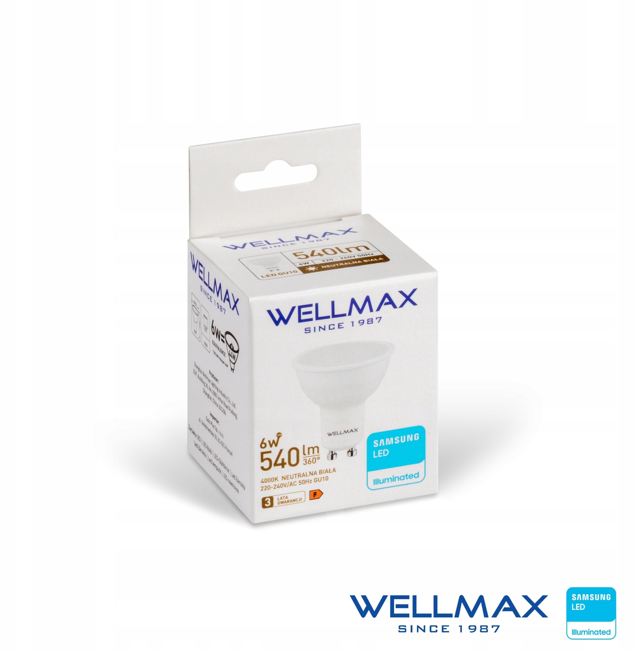Wellmax Zarowka LED 6W GU10 540