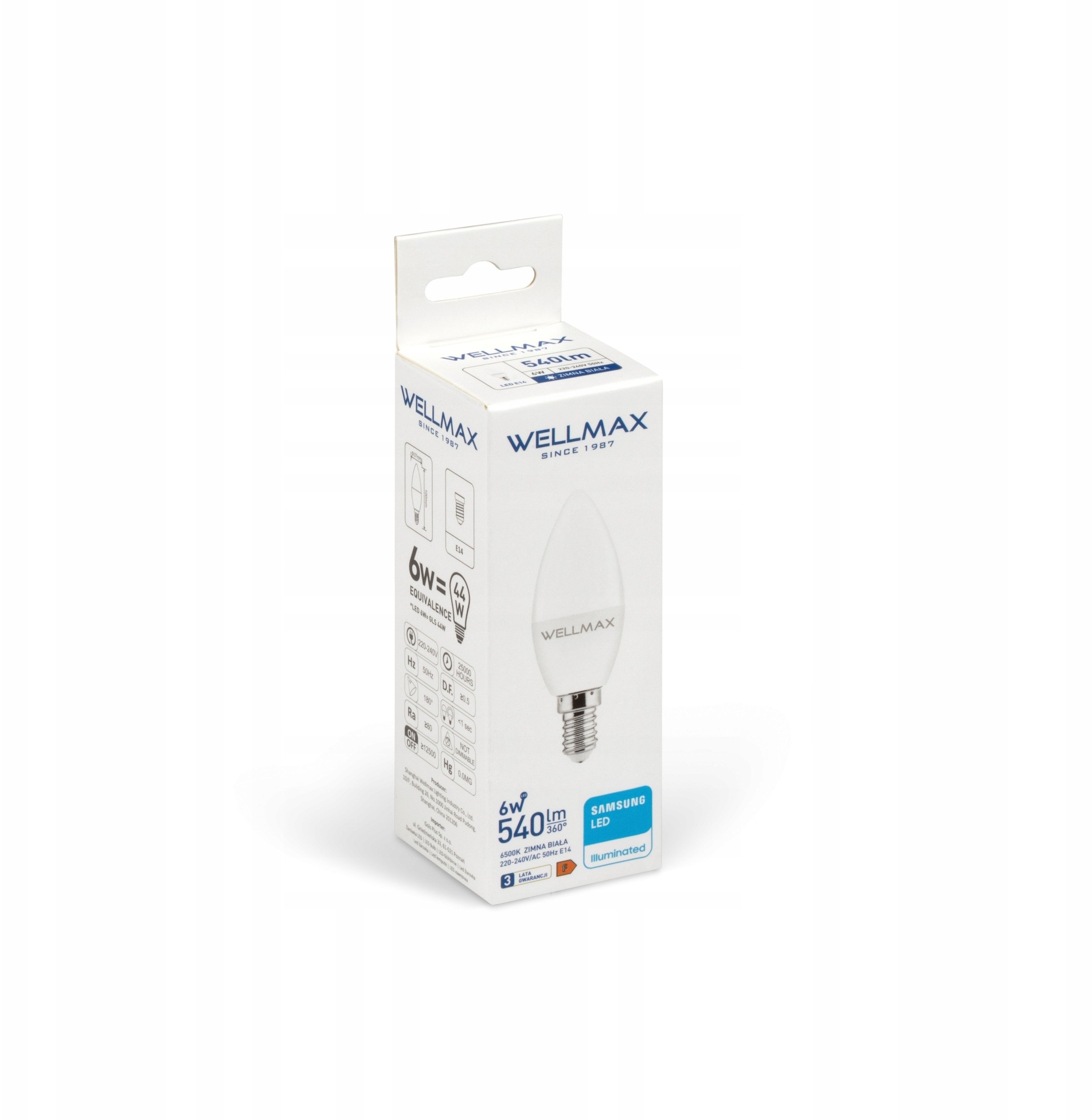 Wellmax Zarowka LED 6W E14 Swieczka