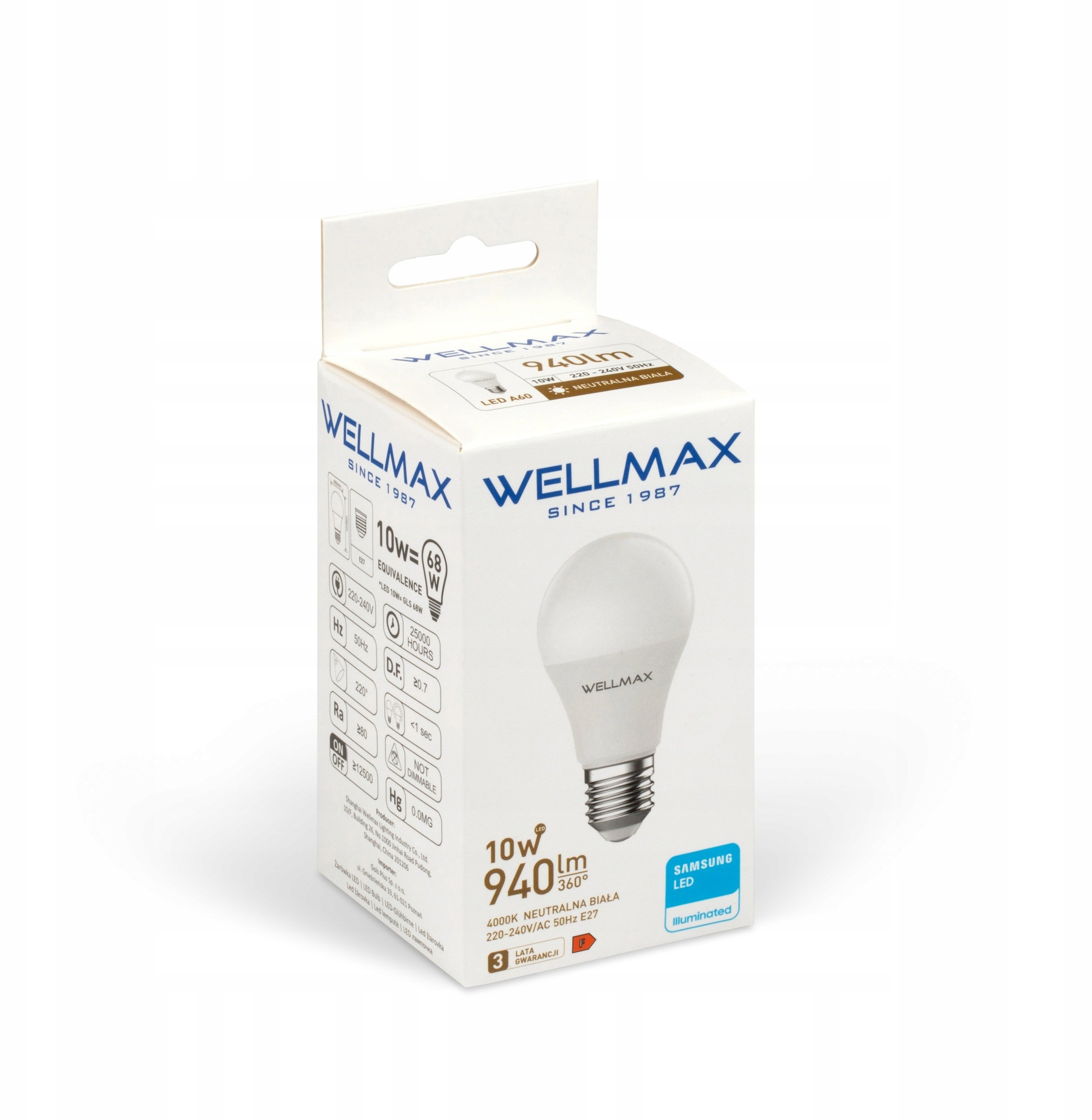 Wellmax Zarowka LED 10W E27 940lm