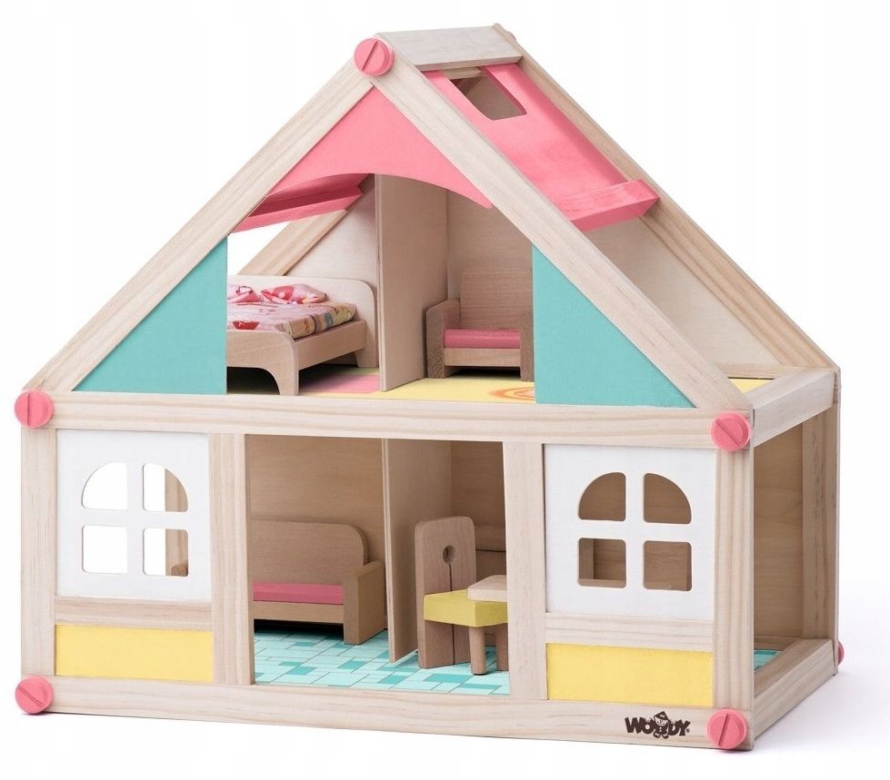 Woody 91328 Eko koka leļļu māja