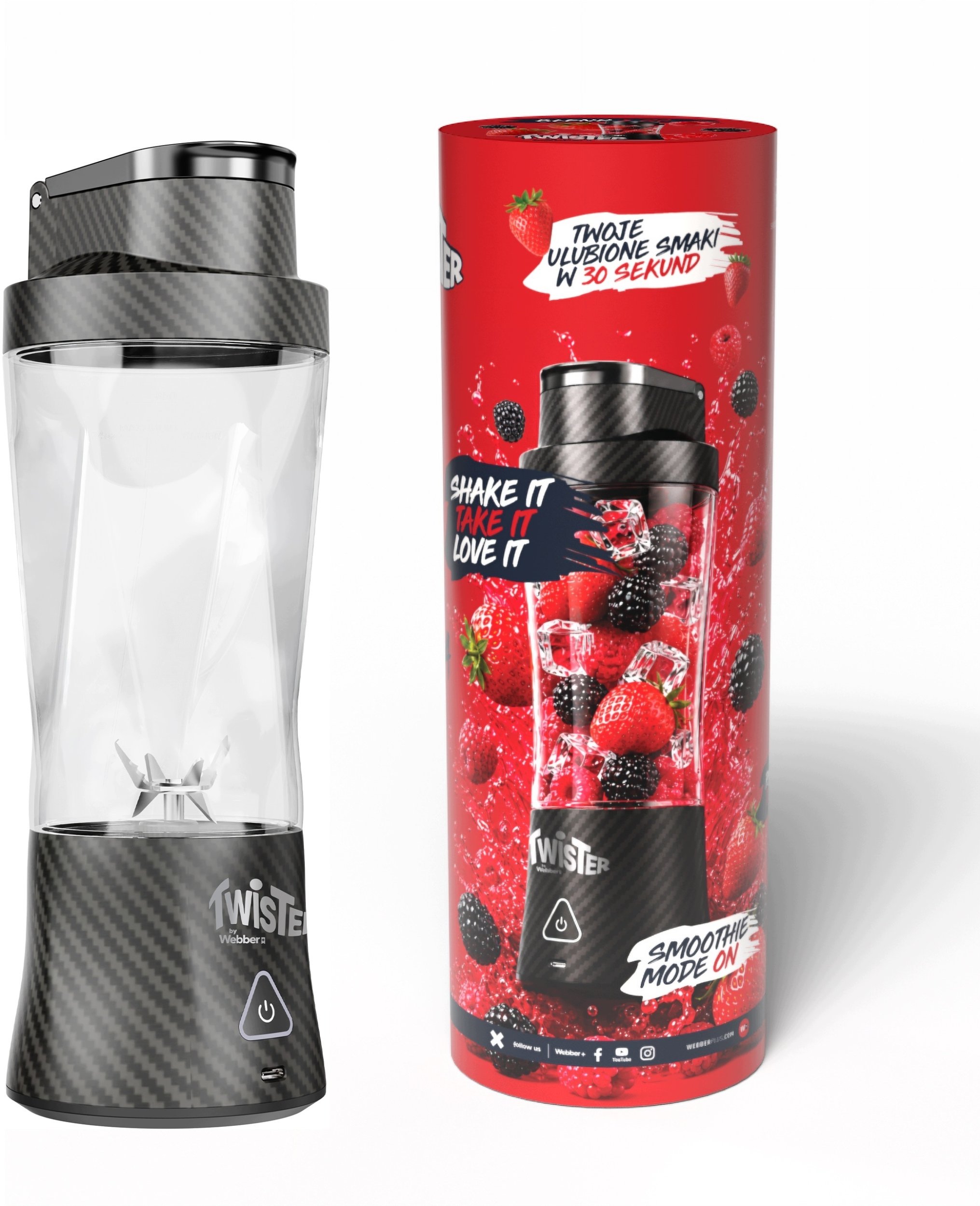 Blender Webber Personalny Bezprzewodowy Przenosny Twister
