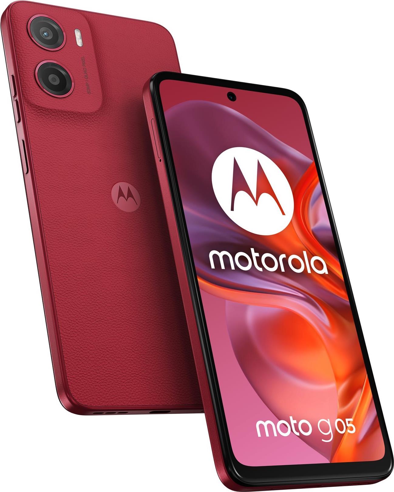 Motorola Moto G05 6.67 64GB Blommerod Mobilais Telefons