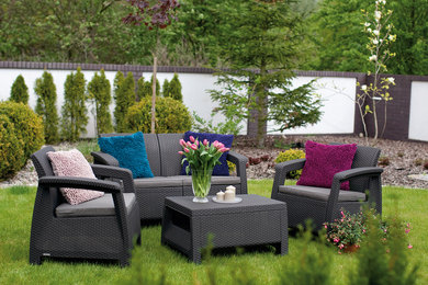 Keter Corfu dārza galdiņš, brūns Dārza mēbeles Keter Corfu dārza galdiņš, brūns Dārza mēbeles