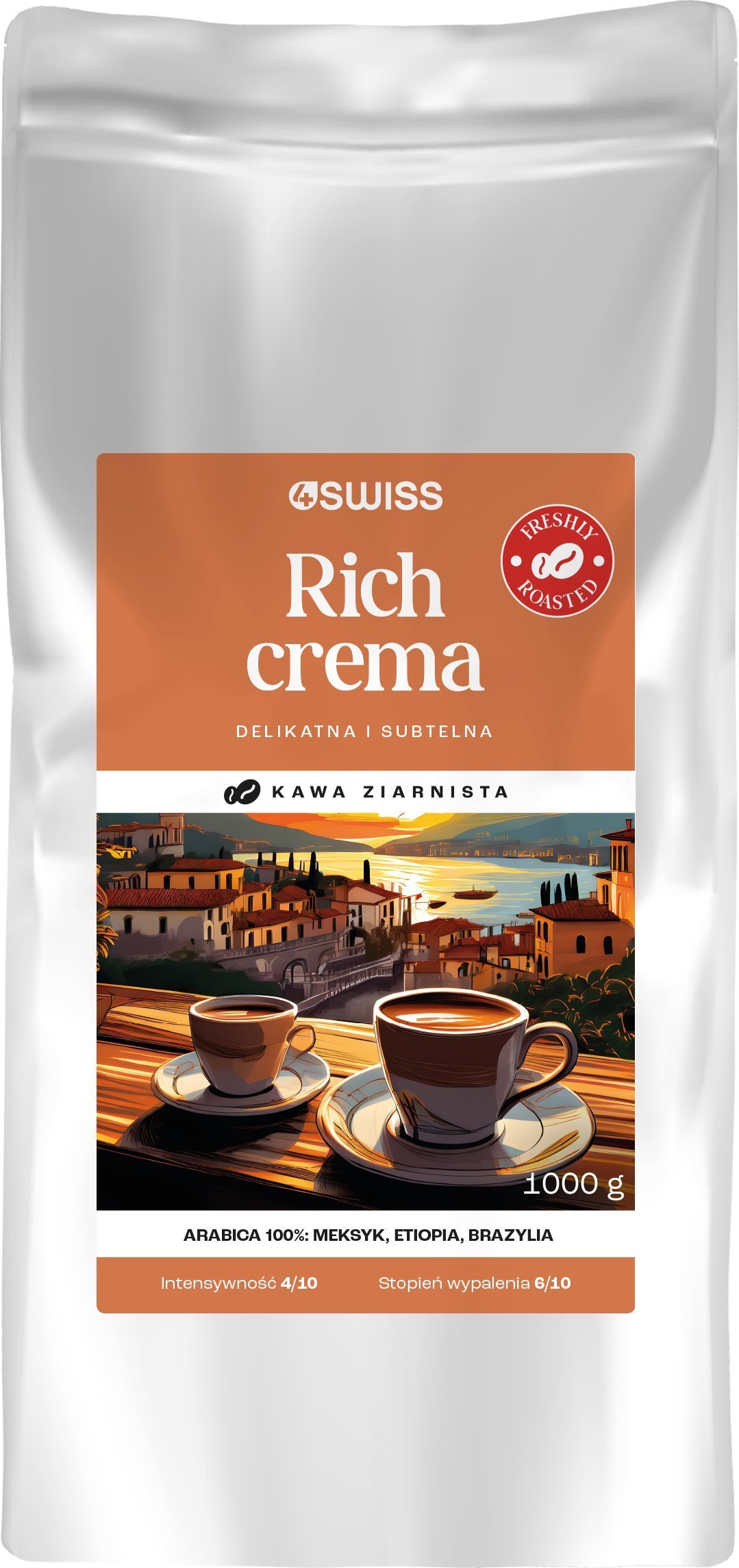 Kawa ziarnista 4Swiss Rich Crema swiezo