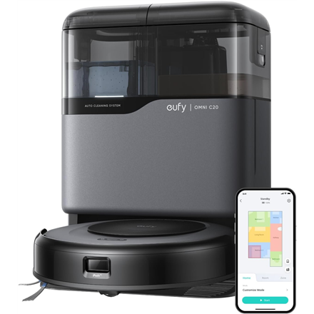 Anker Eufy | Robot Vacuum Cleaner with All-in-One Station | Omni C20 | Wet&Dry | 7000 Pa | Gray robots putekļsūcējs