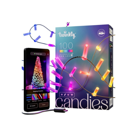 Twinkly Candies LED Christmas tree lights TWKC100RGB-T 6 M Candle shape Ziemassvētku lampiņas