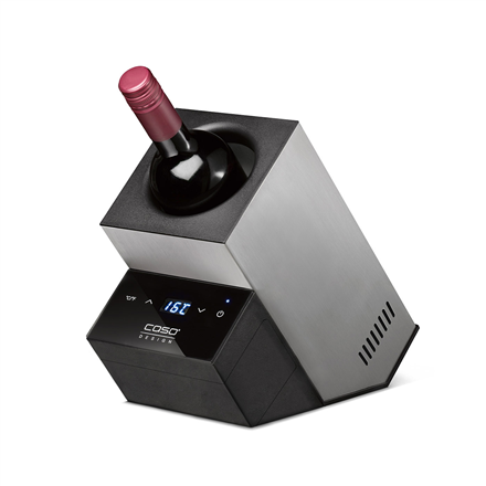 Caso | Wine Cooler | WineCase Deluxe Inox | Bottles capacity 1 | Black/Silver 4038437006162 Vīna skapji