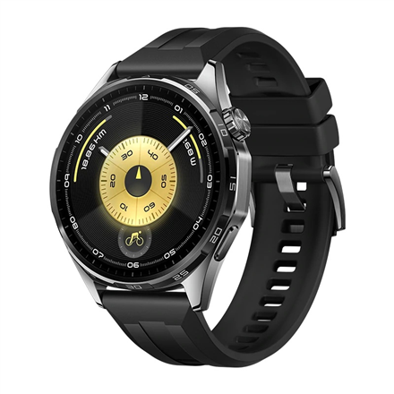 Huawei WATCH GT 6 46mm | Smart watch | GPS (satellite) | AMOLED | 1.47 inches | Waterproof | Black Viedais pulkstenis, smartwatch Huawei WATCH GT 6 46mm | Smart watch | GPS (satellite) | AMOLED | 1.47 inches | Waterproof | Black Viedais pulkstenis, smartwatch
