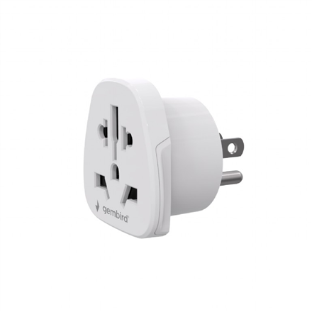 Gembird World to US power adapter plug, 10 A | A-AC-USMINTF | Travel adapter elektrības pagarinātājs