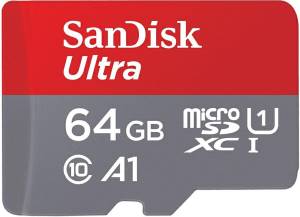 SanDisk Ultra MicroSD 64GB C10 UHS-I