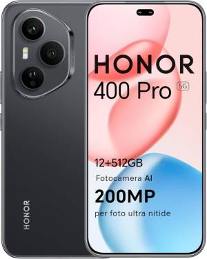 Honor 400 Pro 5G 12GB/512GB Midnight Black Mobilais Telefons