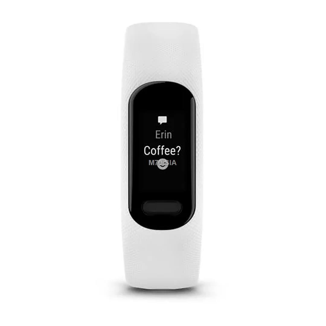 Garmin vivosmart 5 S/M black/white Viedais pulkstenis, smartwatch