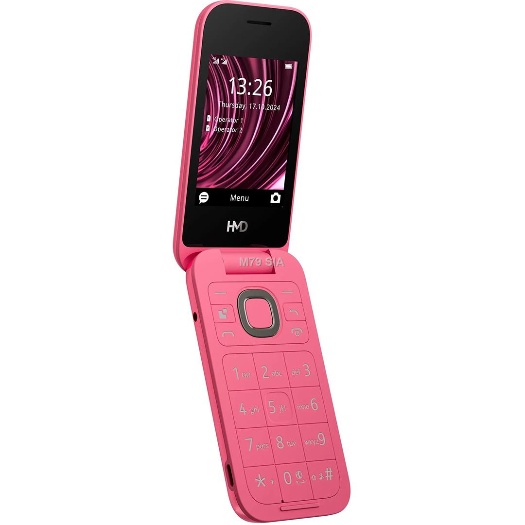 HMD (Nokia) 2660 FLIP TA-1711 DS Raspberry Red Mobilais Telefons