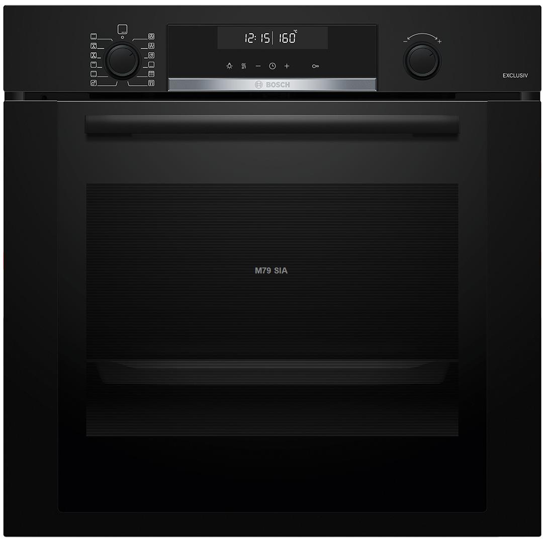 Bosch 71 L pirolitiska tirisana melna - Iebuvejama elektriska cepeskrasns HBG378AB3 (4242005464845) Cepeškrāsns