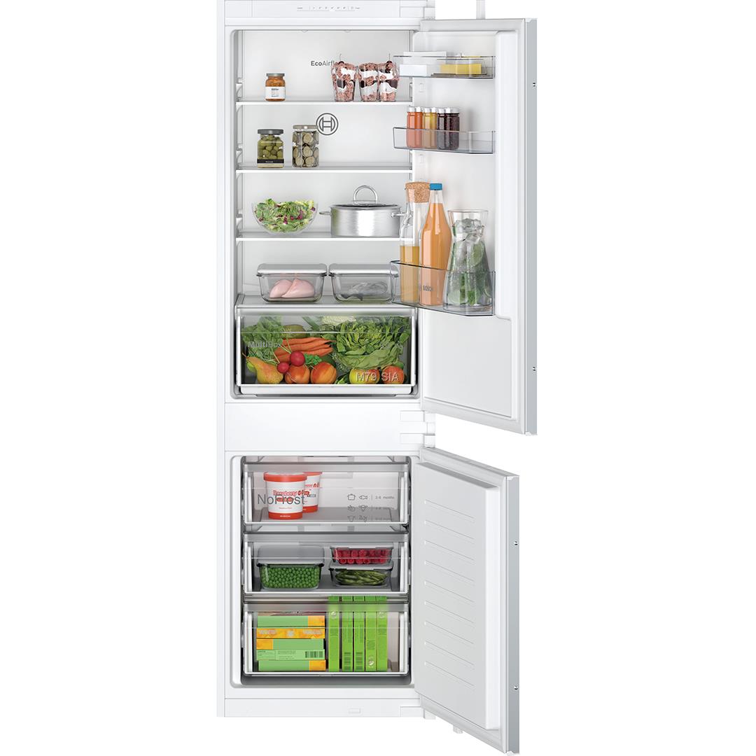Bosch | KIN86NSE0 | Refrigerator | Energy efficiency class E | Built-in | Combi | Height 177.2 cm | No Frost system | Fridge net capacity 18 Ledusskapis