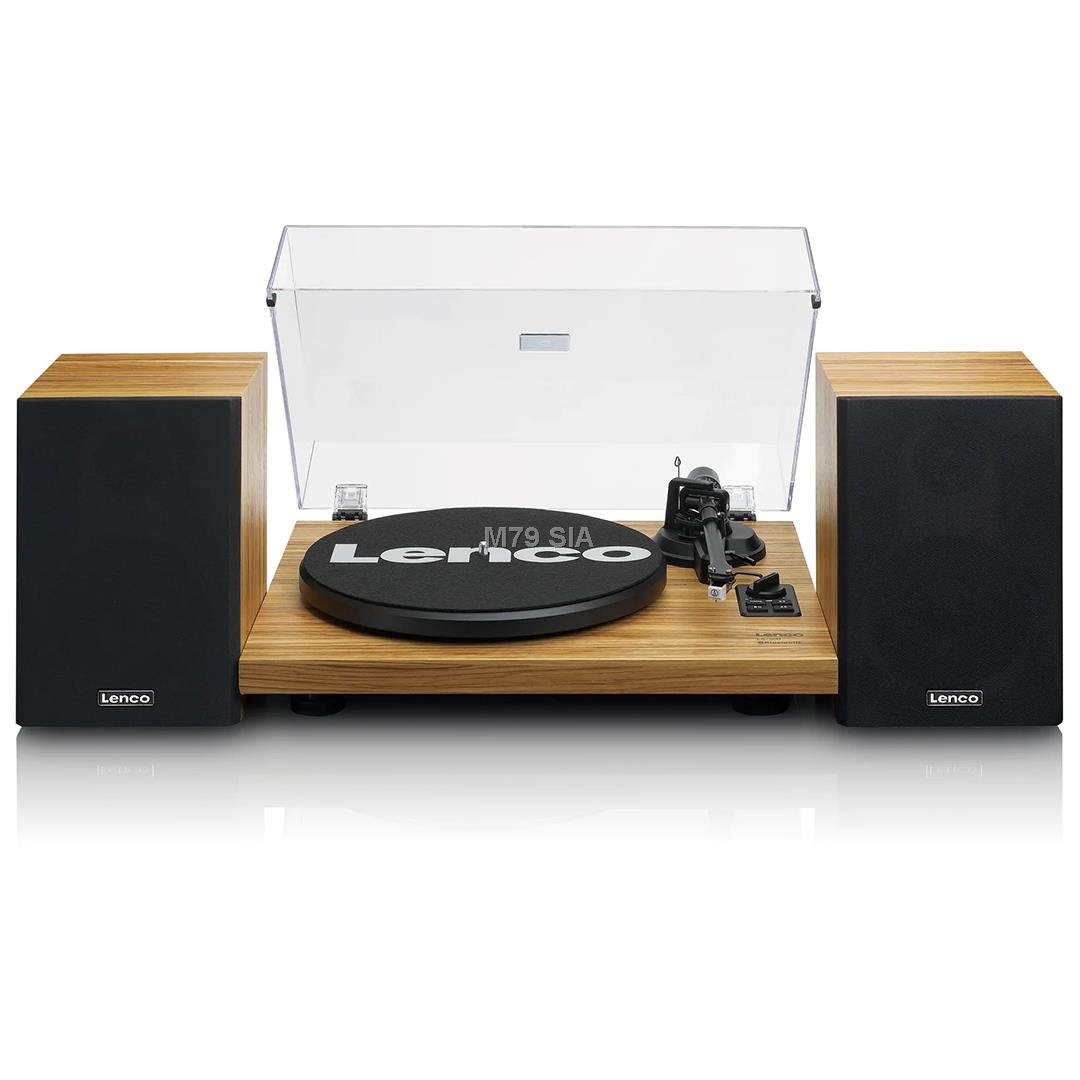 Vinyl record player with 2 external