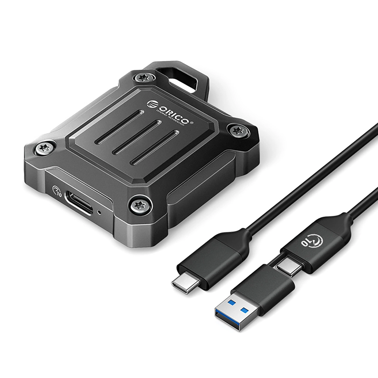 Orico XAM2 M.2 2230 USB-C 3.2 Tactical Reinforced Disk Bay - Black cietā diska korpuss