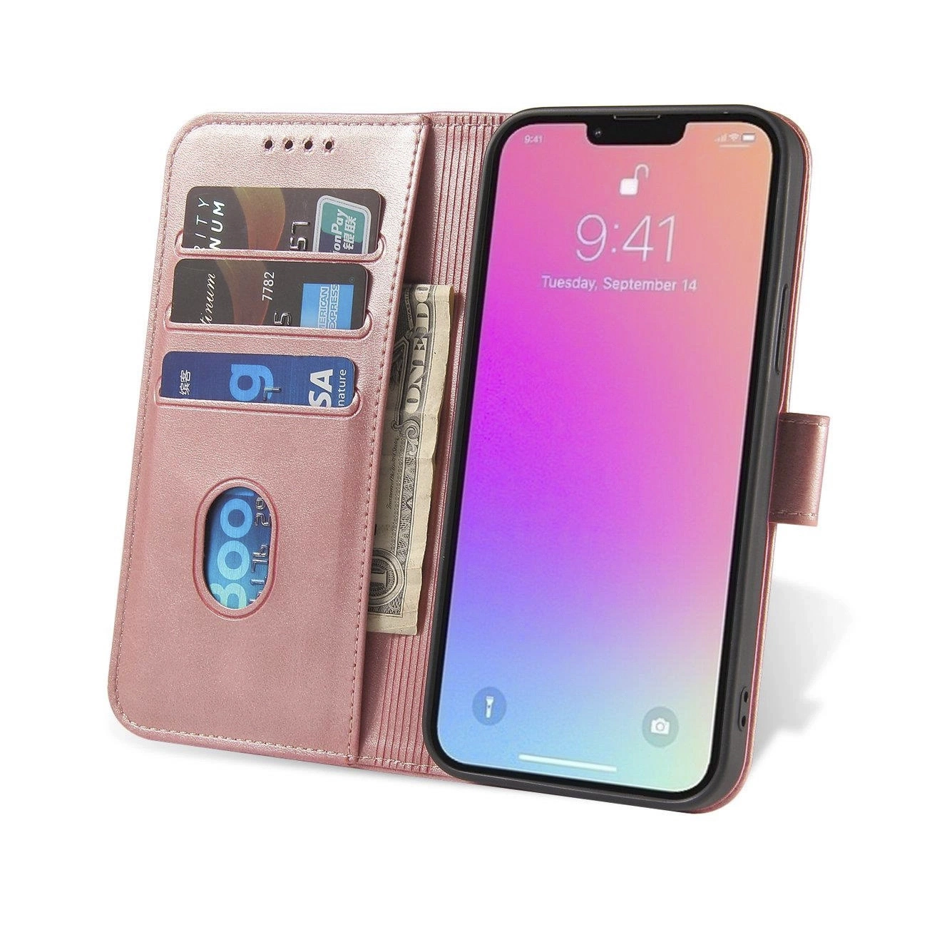 Etui Magnet Case z klapka na iPhone 16e - rozowe 5907769376832 maciņš, apvalks mobilajam telefonam