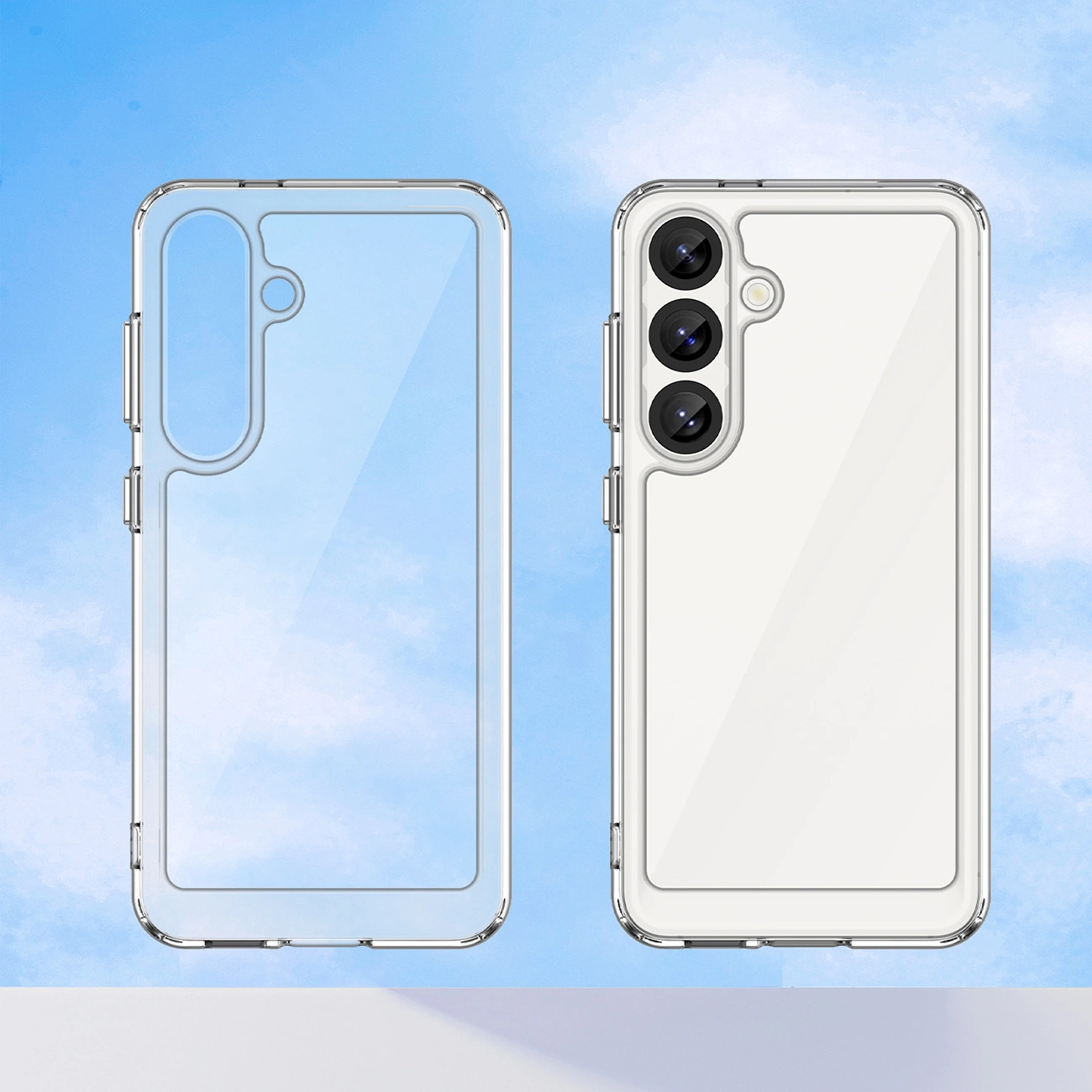 Etui Outer Space Case na Samsung Galaxy S25 Edge pokrowiec z elastyczna ramka - przezroczyste 5907769377273 maciņš, apvalks mobilajam telefonam