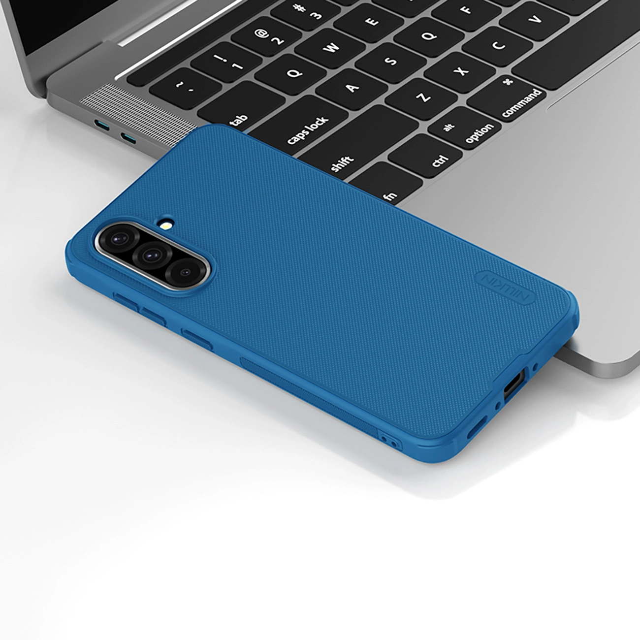 Etui Nillkin Super Frosted Shield Pro na Samsung Galaxy A36 5G - niebieskie 6902048290327 maciņš, apvalks mobilajam telefonam