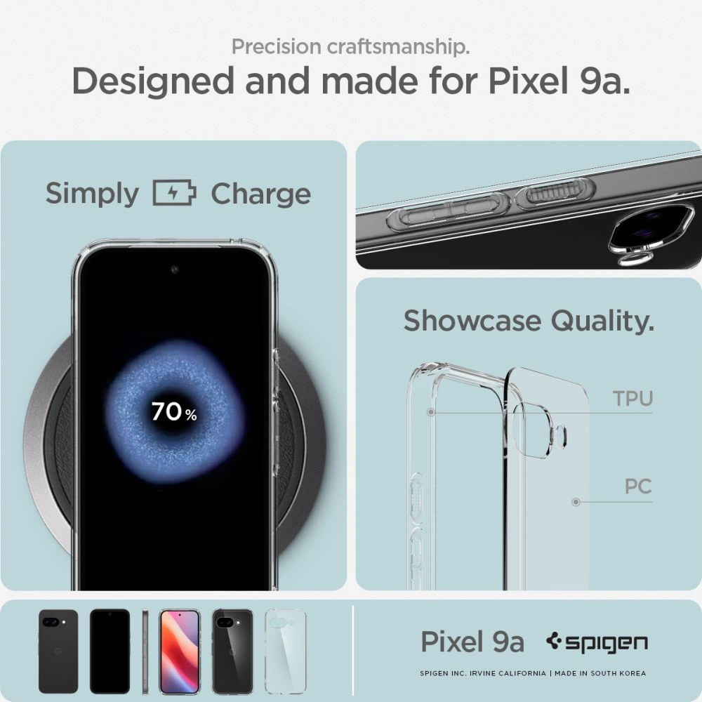 Etui Spigen Ultra Hybrid na Google Pixel 9A - przezroczyste 8809971238731 maciņš, apvalks mobilajam telefonam