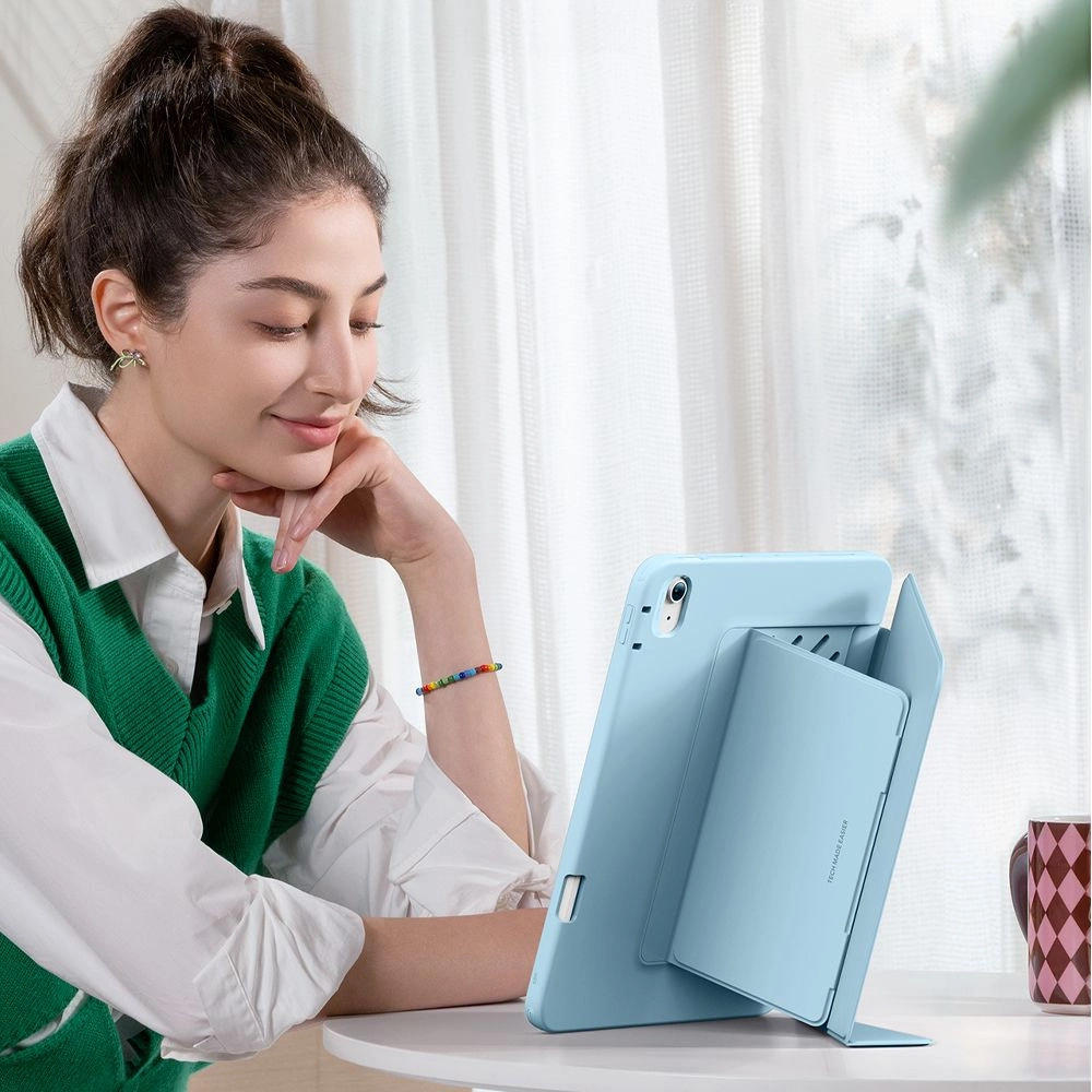 Etui ESR Flip Hybrid na iPad Air 13" 1 / 2 - niebieskie 4894240267271 maciņš, apvalks mobilajam telefonam