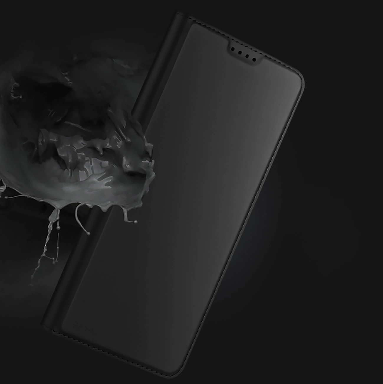 Etui Dux Ducis Skin Pro na Samsung Galaxy S25 Edge z klapka i miejscem na karte - czarne 6971824157703 maciņš, apvalks mobilajam telefonam