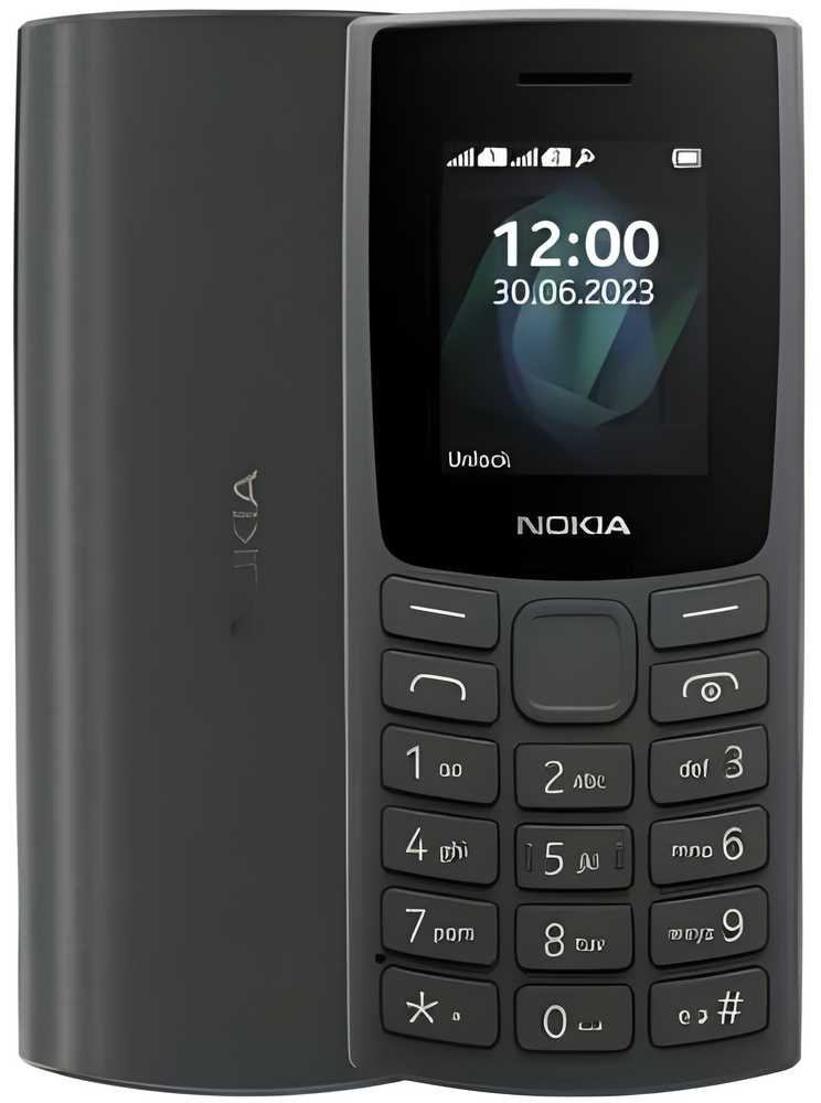 Nokia 105 (2023) TA-1569 SS CHARCOAL Mobilais Telefons