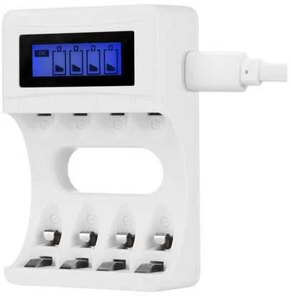 USB baterijų įkroviklis DELTACO 4xAA/AAA Ni-MH/Ni-Cd