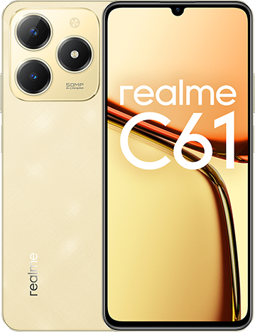 realme C61 6/256GB Sparkle Gold Mobilais Telefons