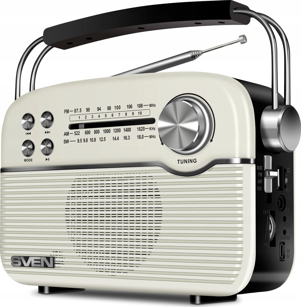 Muzikinis centras Speaker SVEN SRP-500  baltas