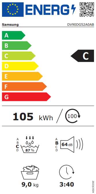 Dryer SAMSUNG DV90DG52A0ABLE 8806097064381 Veļas mašīna