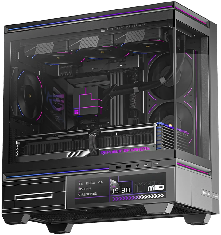 Thermalright TL-M10 Vision (Juodas) Kompiuterio Korpusas