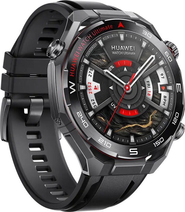 Huawei Ultimate 2 | Smart watch | GPS (satellite) | AMOLED | 1.5 inches | Waterproof | Black Viedais pulkstenis, smartwatch