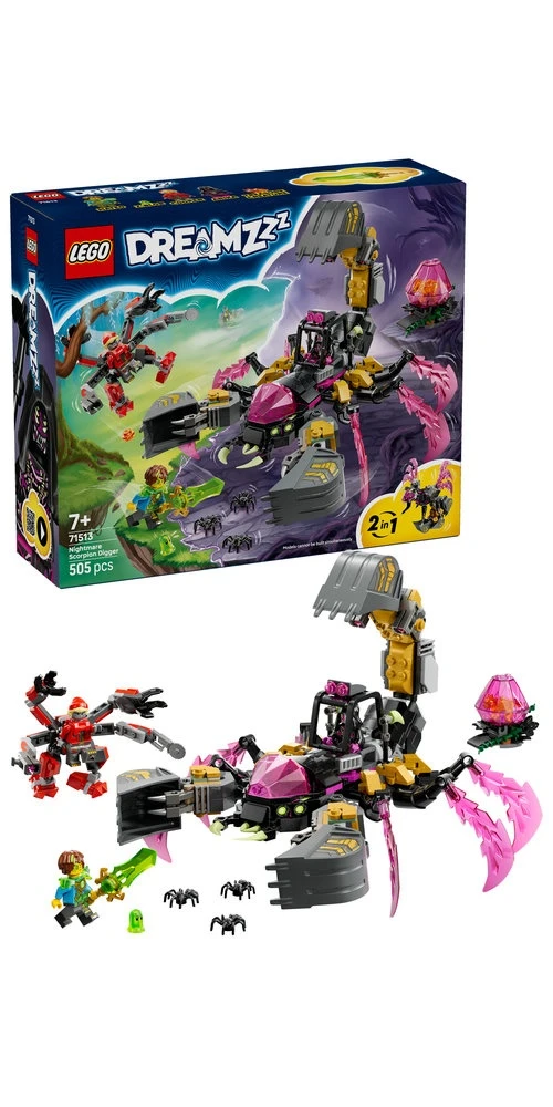 „LEGO® DREAMZzz™“ Košmarų skorpionas-ekskavatorius 71513 71513 (5702018063552) LEGO konstruktors „LEGO® DREAMZzz™“ Košmarų skorpionas-ekskavatorius 71513 71513 (5702018063552) LEGO konstruktors