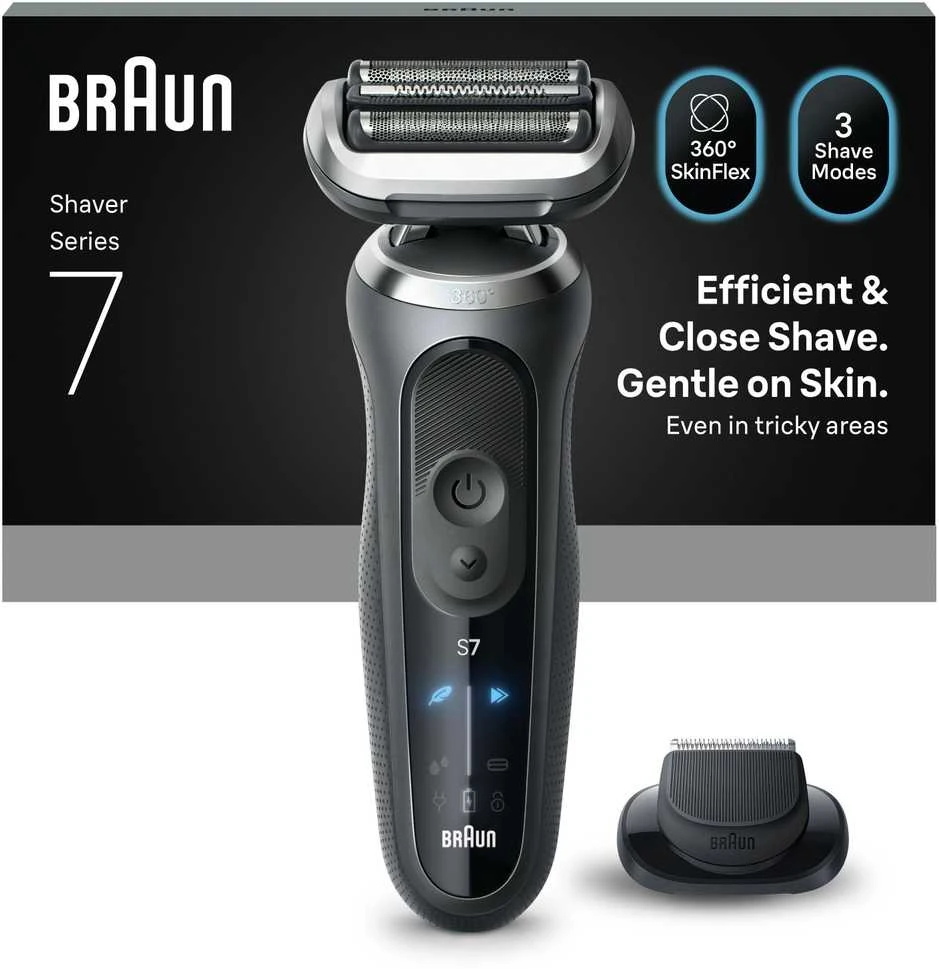 Braun 72-G1200s barzdaskutė Series 7 pilkas