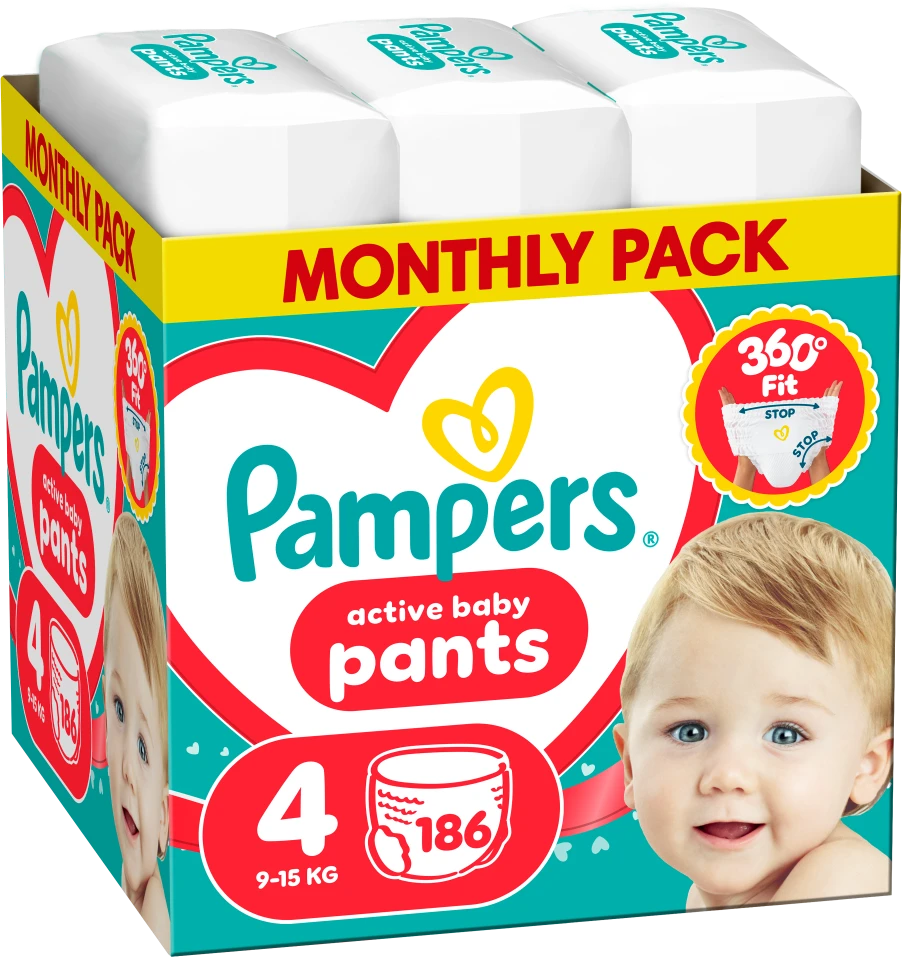 Pampers Active Baby Pants Sauskelnės 4