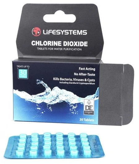 "Lifesystems" chloro dioksido tabletės 30