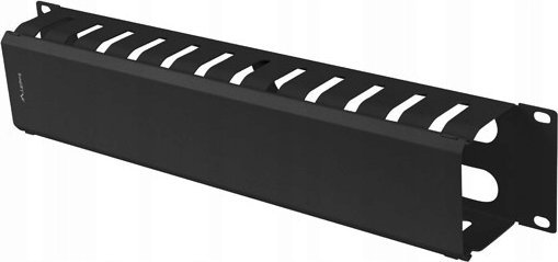 Lanberg Organizer Kabli 19'' 2U z zaslepka typ A czarny datortīklu aksesuārs