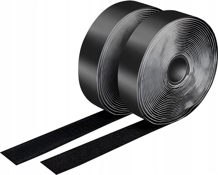 Logilink Klettband-Set schwarz Breite: 25 mm