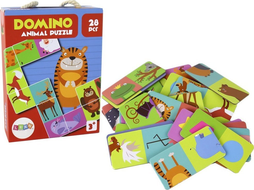 LeanToys Gra Logiczna Puzzle Dwustronne Domino
