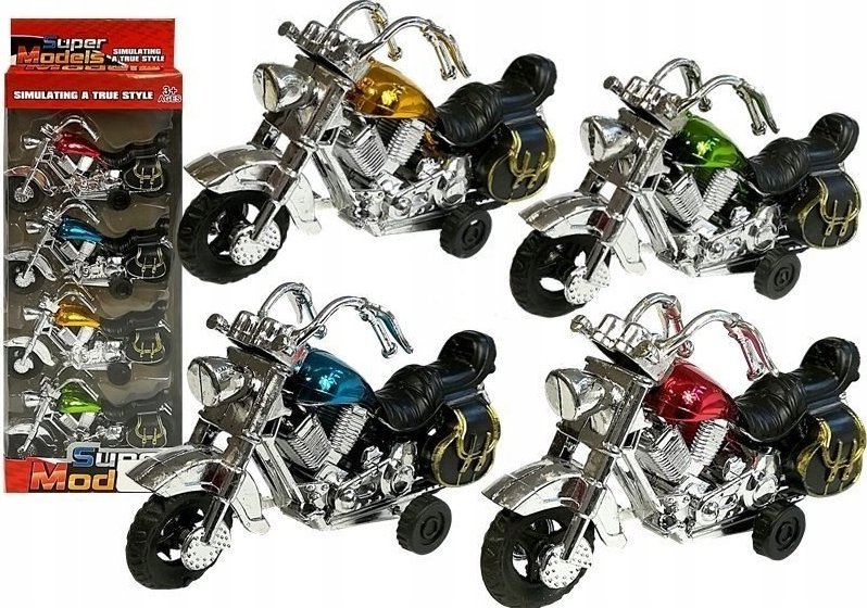 LeanToys Zestaw Motocykli z Naciagiem 4