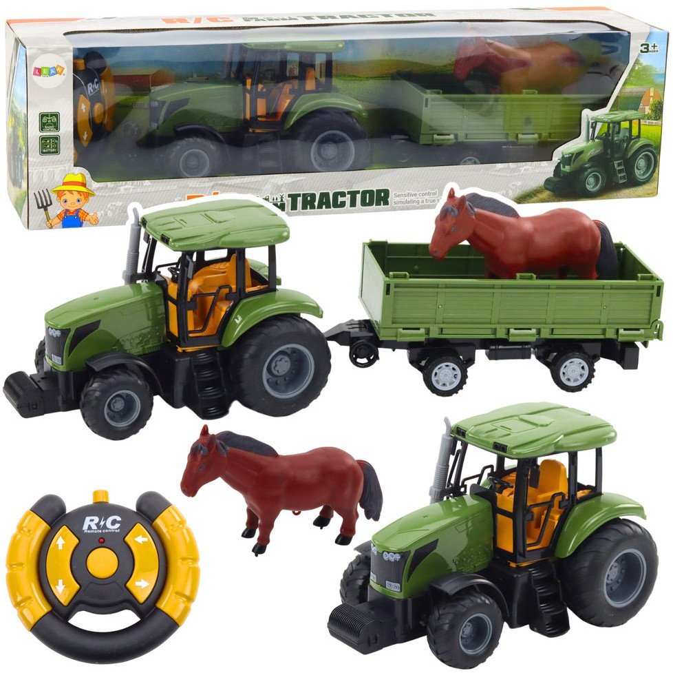 LeanToys Zestaw Traktor Z Przyczepa i