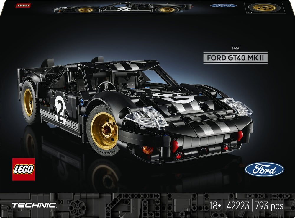 LEGO TECHNIC 42223 1966 Ford GT40 MKII Race Car LEGO konstruktors