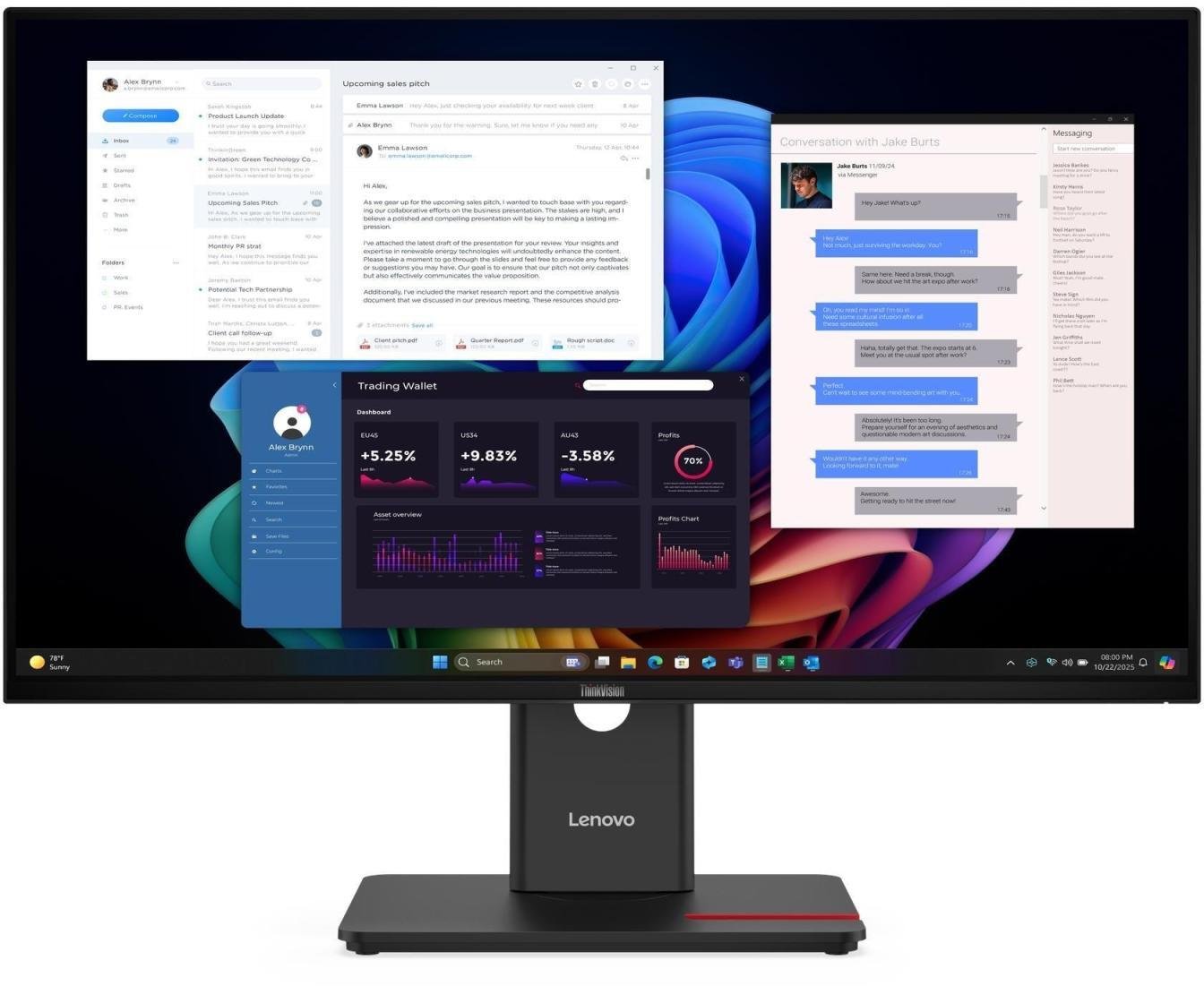 Monitor Lenovo LENOVO LCD P32UD-40 +