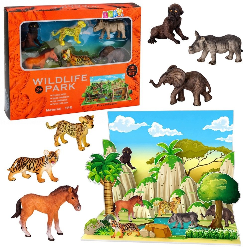 Figurka LeanToys Zestaw Figurek Dzikie Zwierzeta